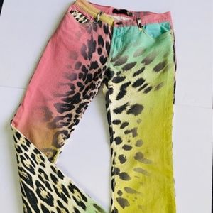 Just Cavalli - slight flare -Printed Leopard Jeans